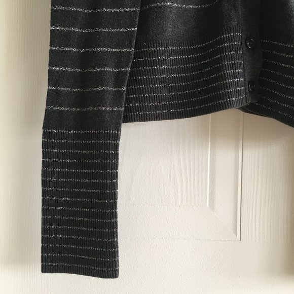 American Eagle Outfitters Grey Striped Cardigan - Picture 3 of 7